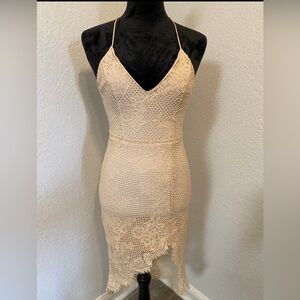 Forever 21 Beige Lace Mini Dress